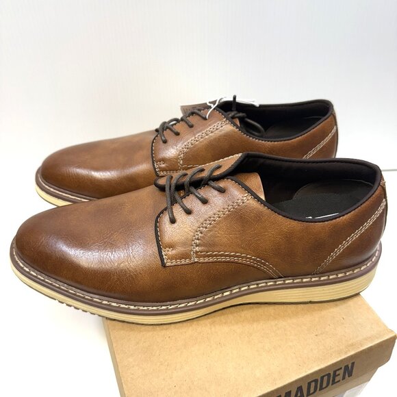 Steve Madden P-Jansen Cognac Dress Shoes | Men’s 10 | Brown - New With Box - Picture 1 of 8